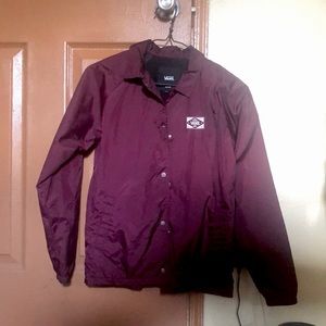 Vans boys burgundy windbreaker.